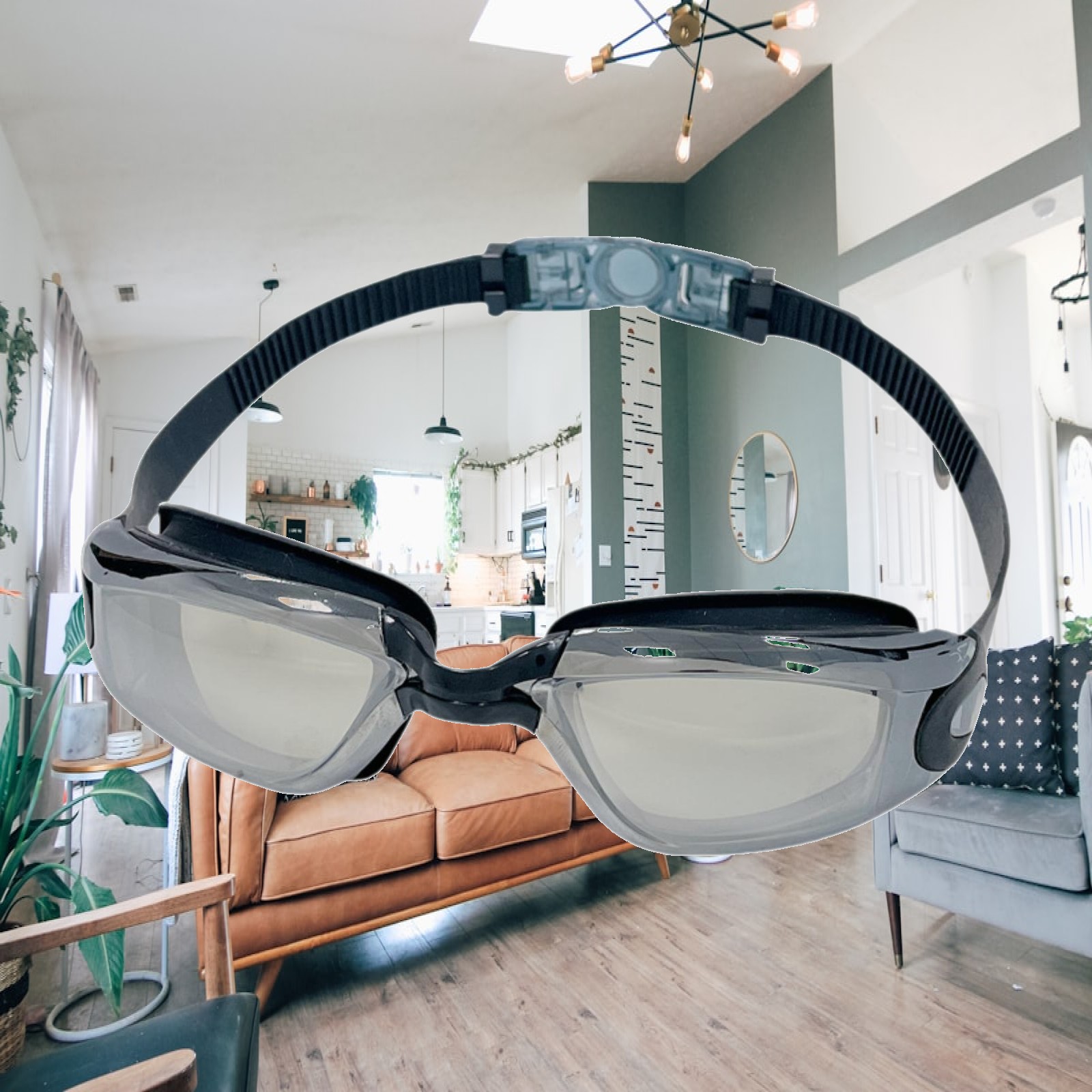 Goggles Swim - 大人用スイムゴーグル 曇り止め クリアビジョン 防水シリコンストラップ オープンウォータートレーニング用スイムアイウェア
