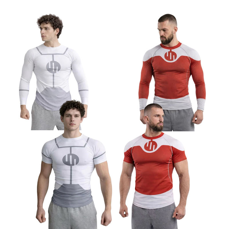 Rash Guard - 無敵のコスプレラッシュガードダイビング Tシャツ BJJ ラッシュガード長袖半袖 MMA 服男性女性