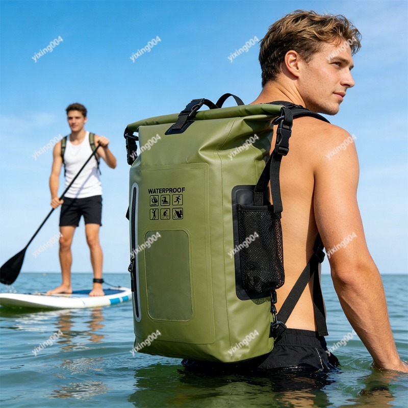 Dry Bag Waterproof - 大容量PVC防水バックパック アウトドアドリフティングドライバッグ 男女兼用水に強いパック