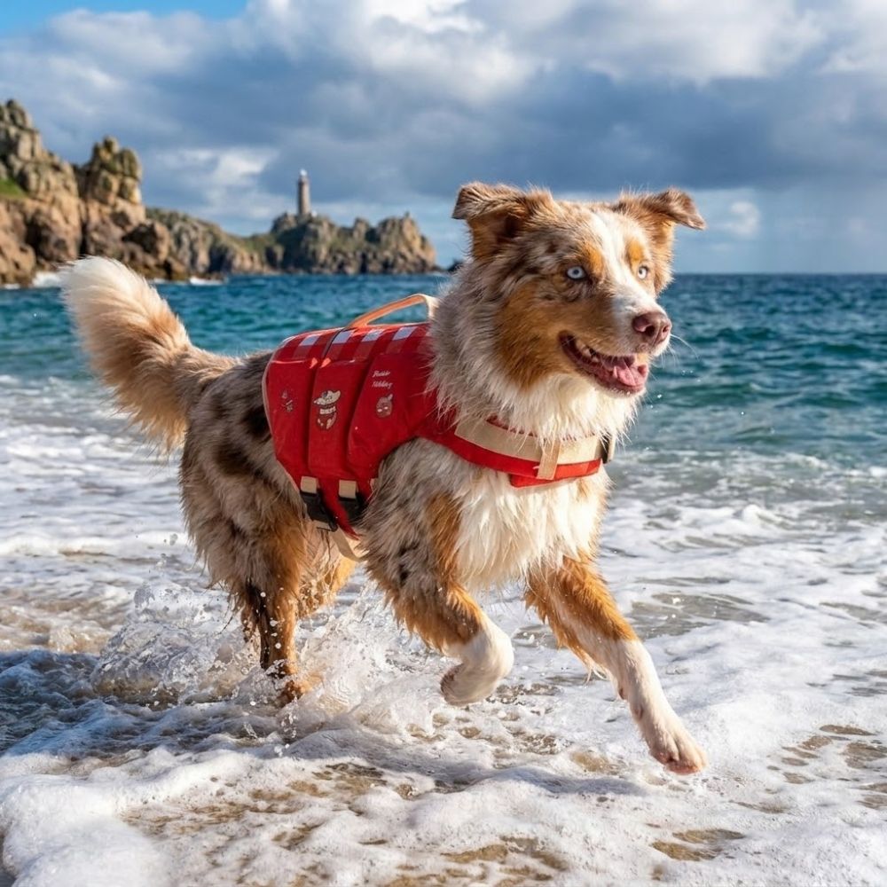 防水犬用ライフジャケット通気性高浮力ペットライフベスト調節可 - Life Jacket のレビューと価格