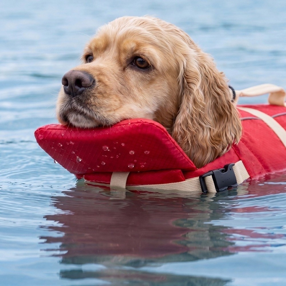 防水犬用ライフジャケット通気性高浮力ペットライフベスト調節可 - Life Jacket のレビューと価格
