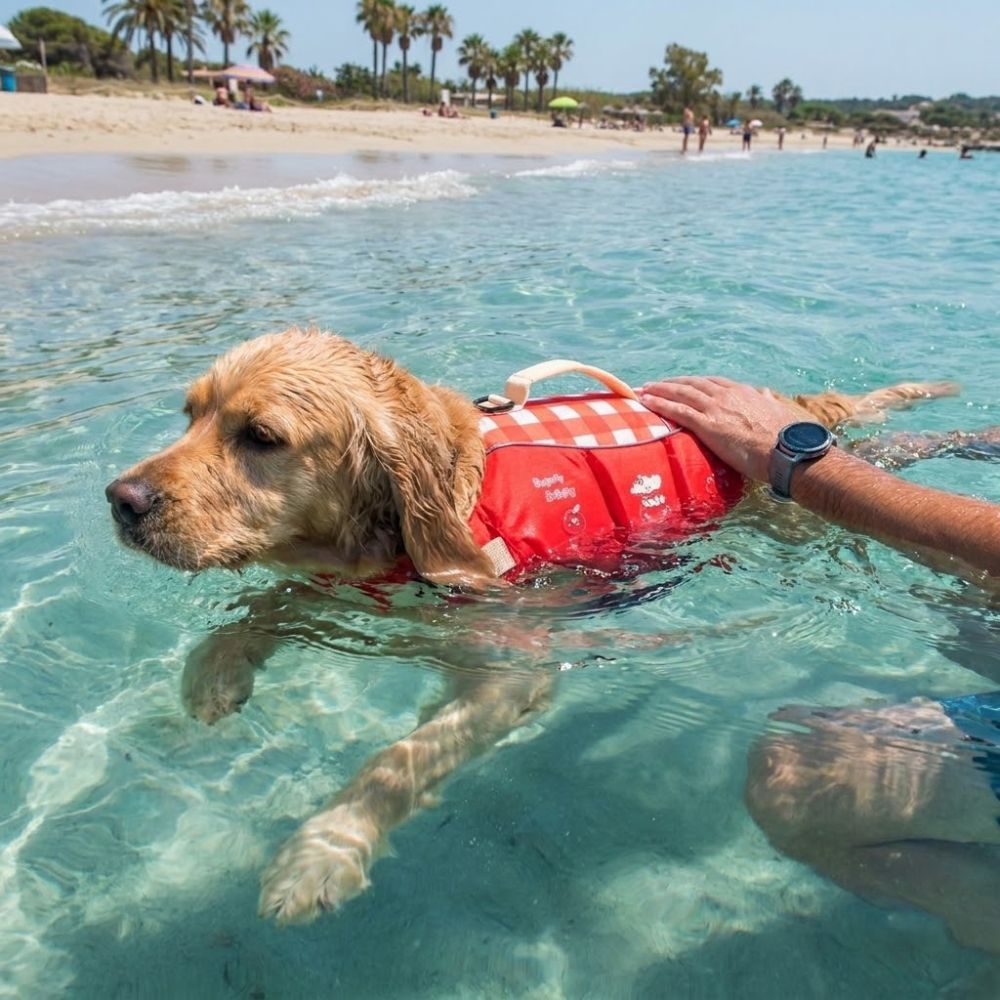 防水犬用ライフジャケット通気性高浮力ペットライフベスト調節可 - Life Jacket のレビューと価格