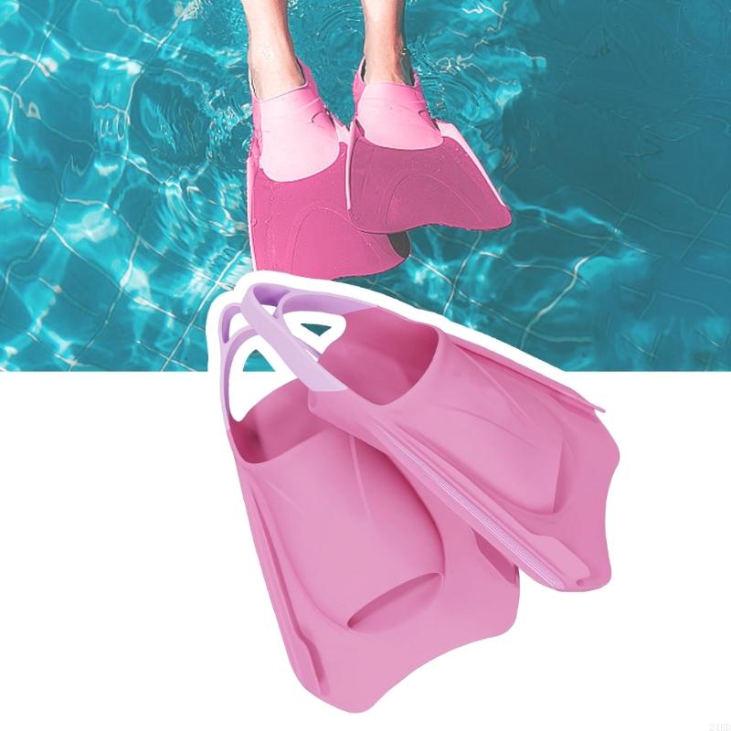 柔軟な水泳トレーニングフィン水泳足ひれトラベルサイズ水泳フィ - Flippers Swimming のレビューと価格