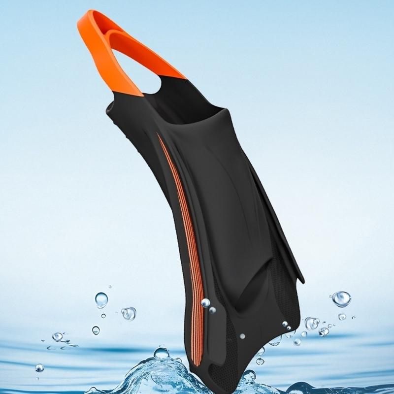 柔軟な水泳トレーニングフィン水泳足ひれトラベルサイズ水泳フィ - Flippers Swimming のレビューと価格