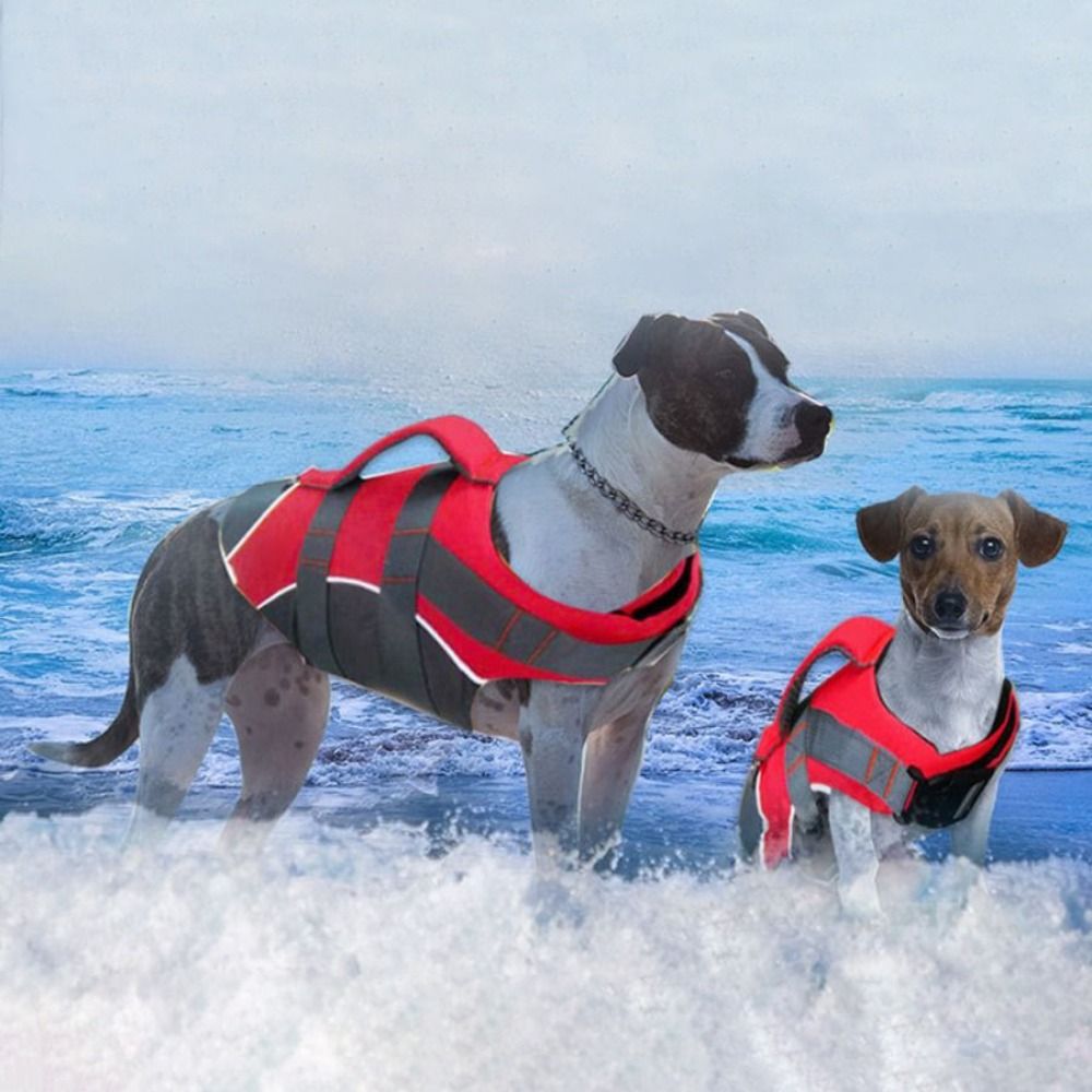 反射犬用ライフジャケット通気性調節可能な犬用水着オックスフォ - Life Jacket のレビューと価格