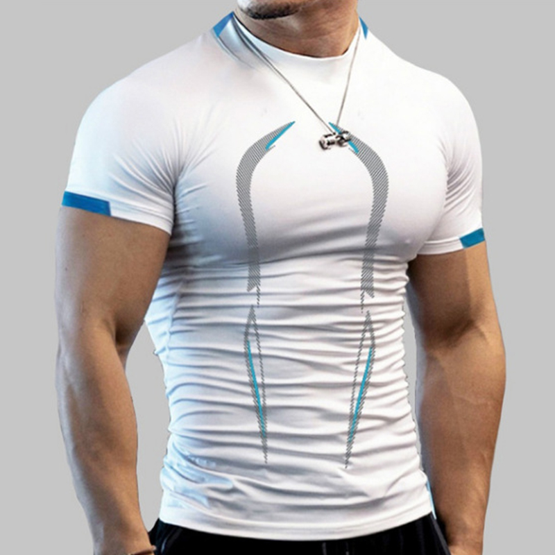 男性のためのスタイリッシュなジムトレーニング圧縮シャツ、アス - Rash Guard のレビューと価格