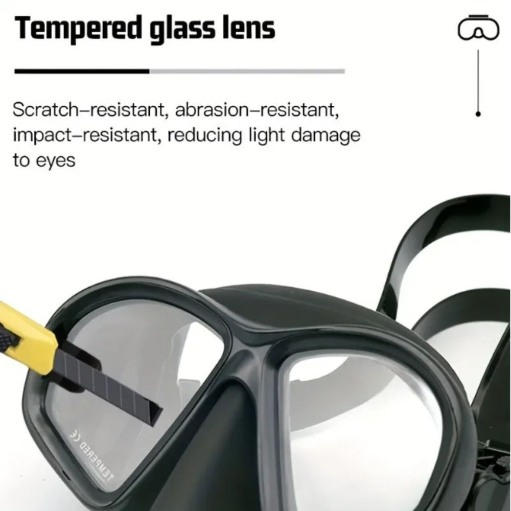 強化ガラスフリーダイビングマスク折りたたみ式シュノーケルJ型 - Snorkel Set のレビューと価格