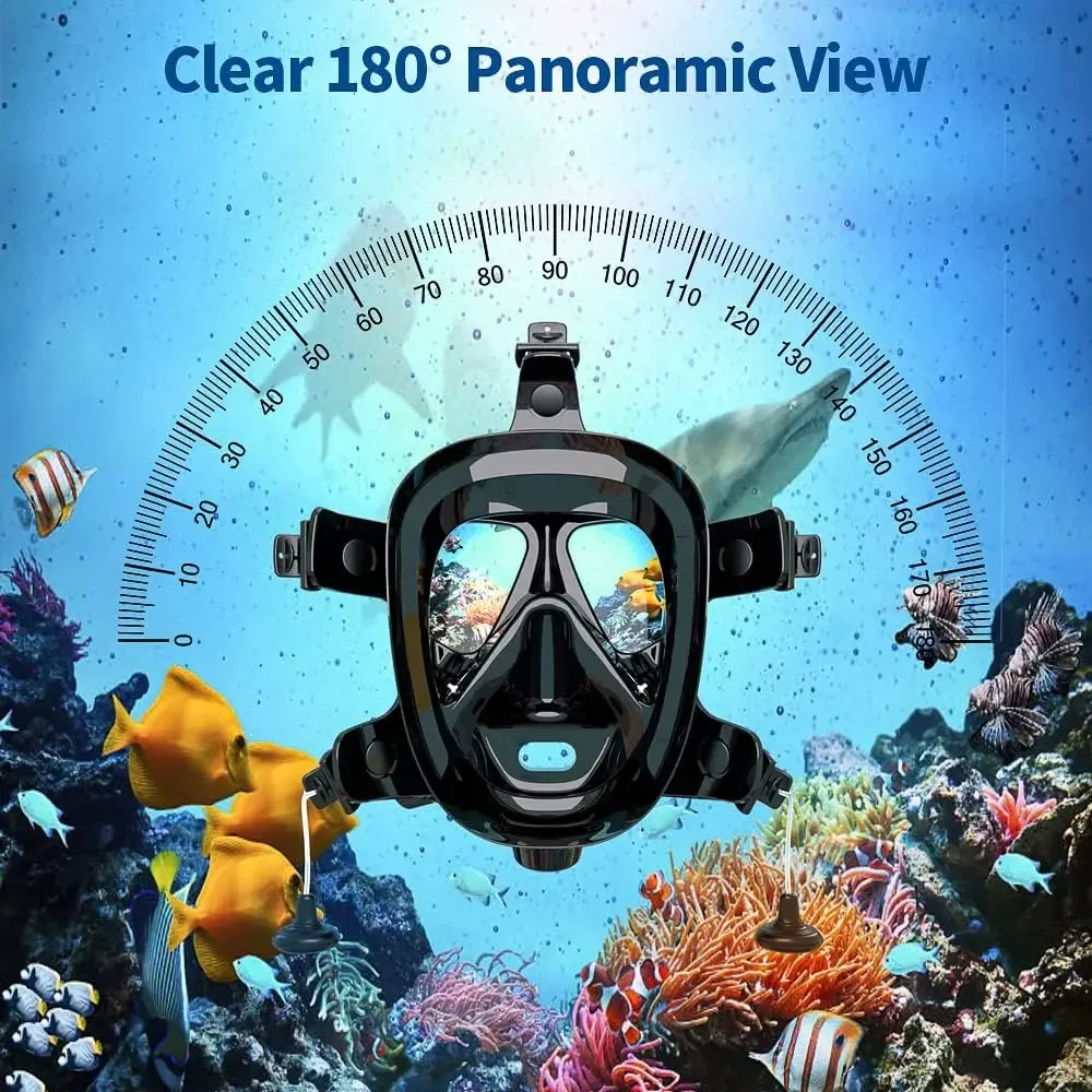 カメラマウント付きトリミックスフルフェイスダイビングマスク、 - Diving Mask のレビューと価格