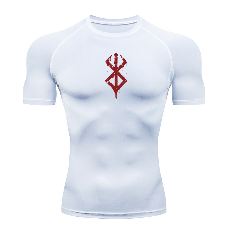 メンズプリントコンプレッションシャツ 夏用半袖ラッシュガード - Rash Guard のレビューと価格