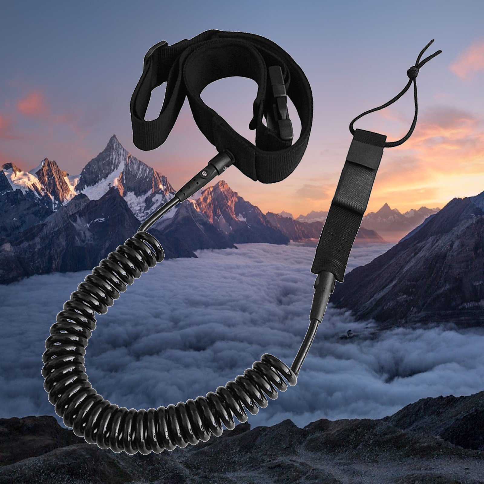 コイル状SUPリーシュ、耐久性のあるTPUとステンレススチー - Surfboard Leash のレビューと価格