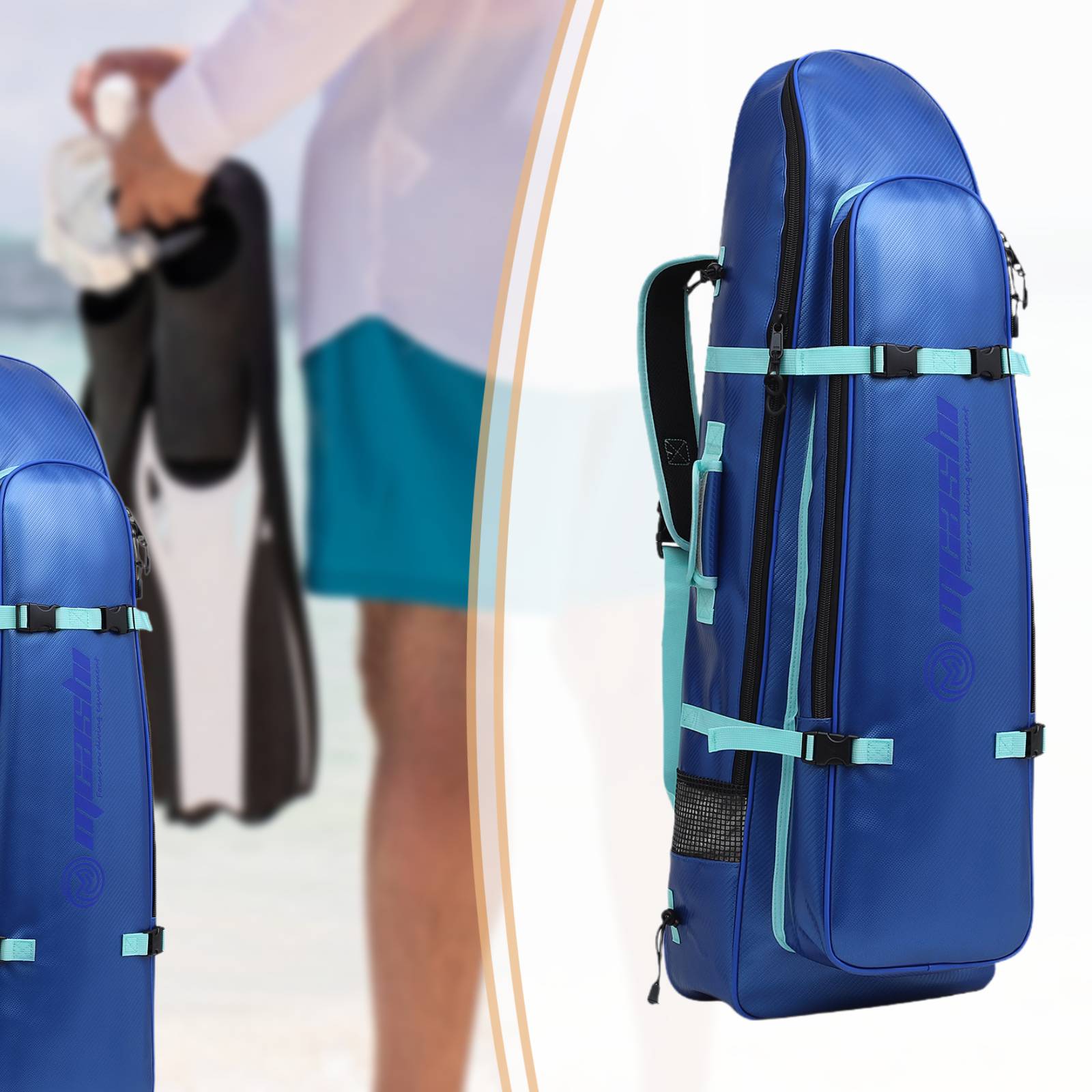 ロングフィンバッグ ポータブルスキューバダイビングバックパッ - Swim Fins のレビューと価格